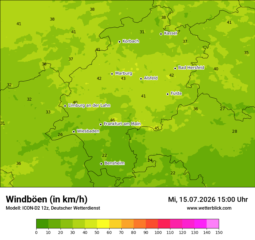 Maximale Windböen
