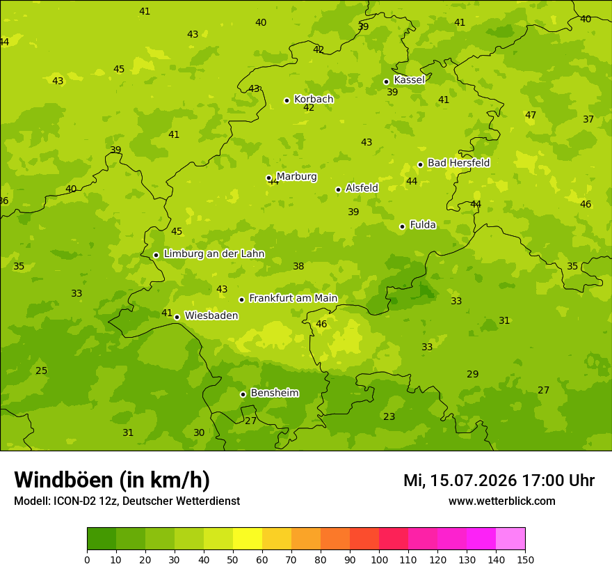 Maximale Windböen