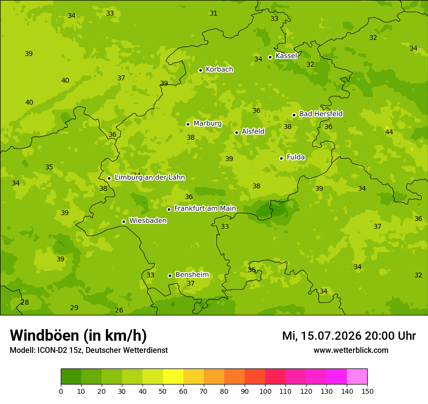 Maximale Windböen