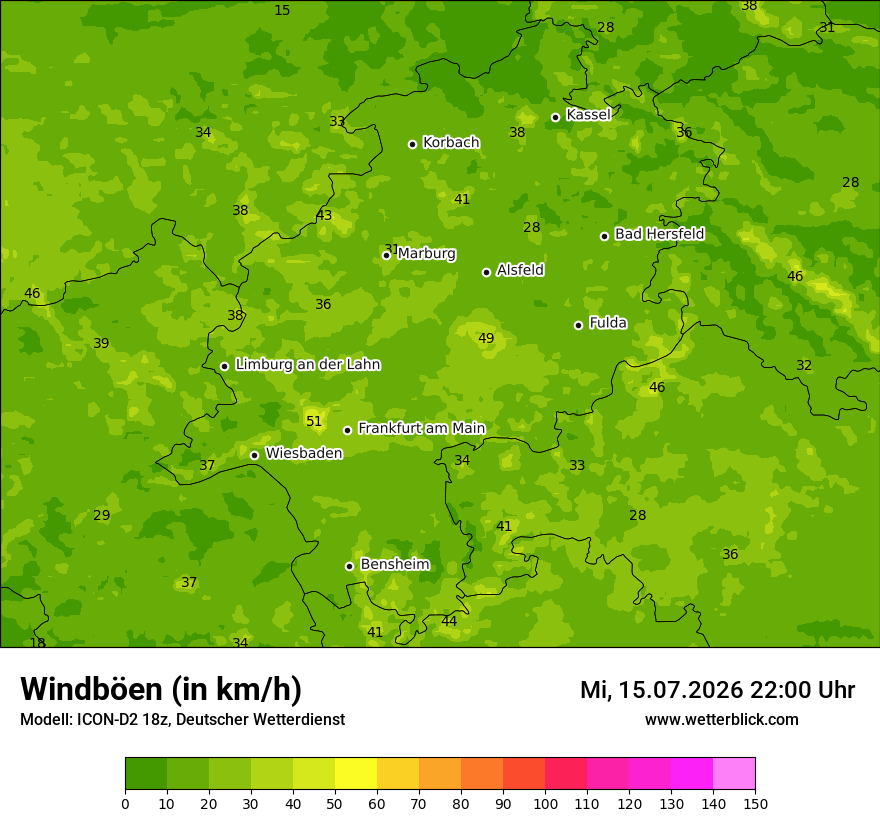 Maximale Windböen