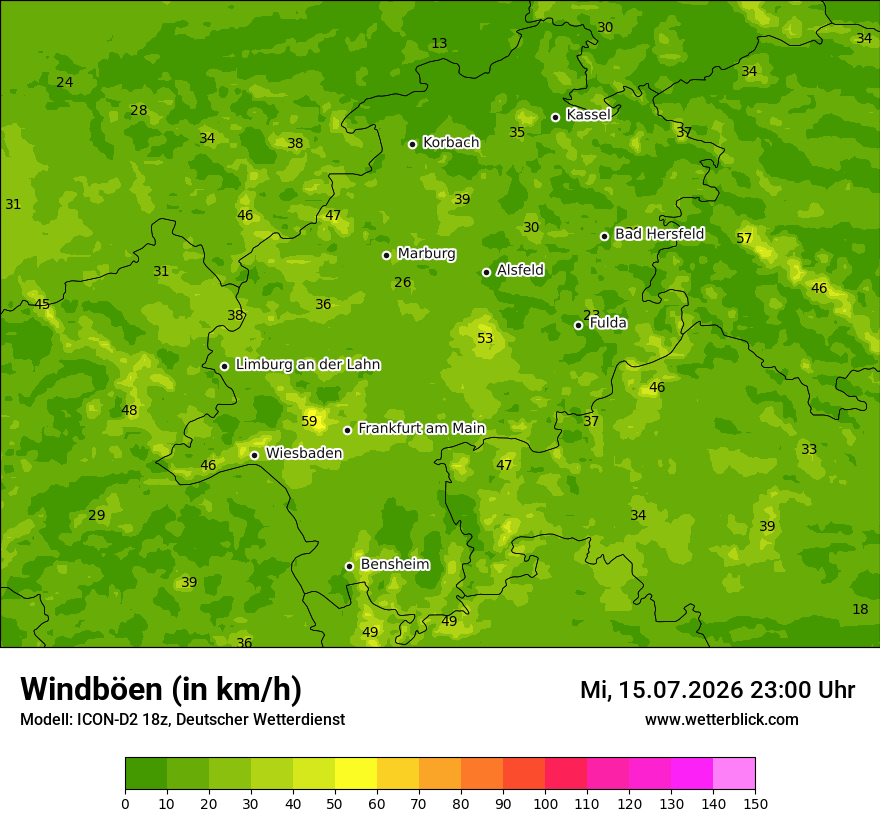 Maximale Windböen