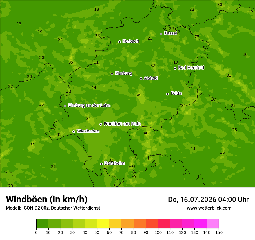 Maximale Windböen
