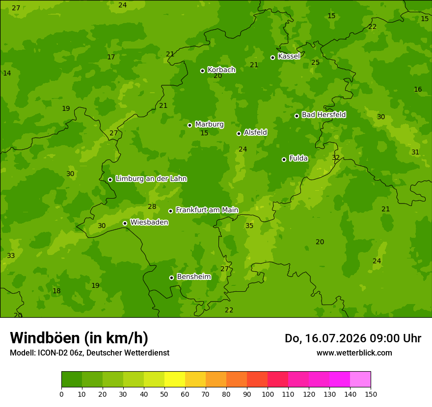 Maximale Windböen