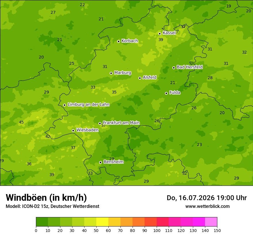 Maximale Windböen
