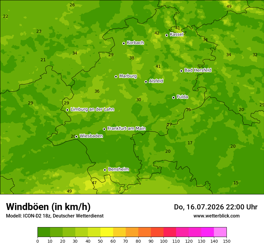 Maximale Windböen