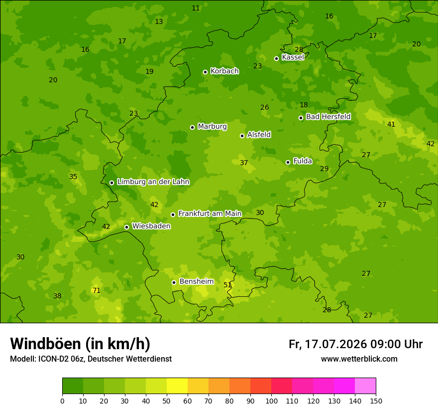 Maximale Windböen