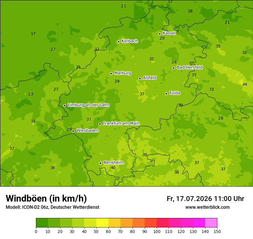 Maximale Windböen