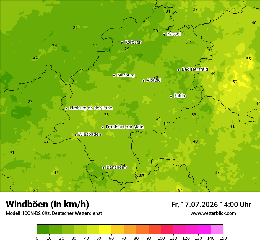 Maximale Windböen