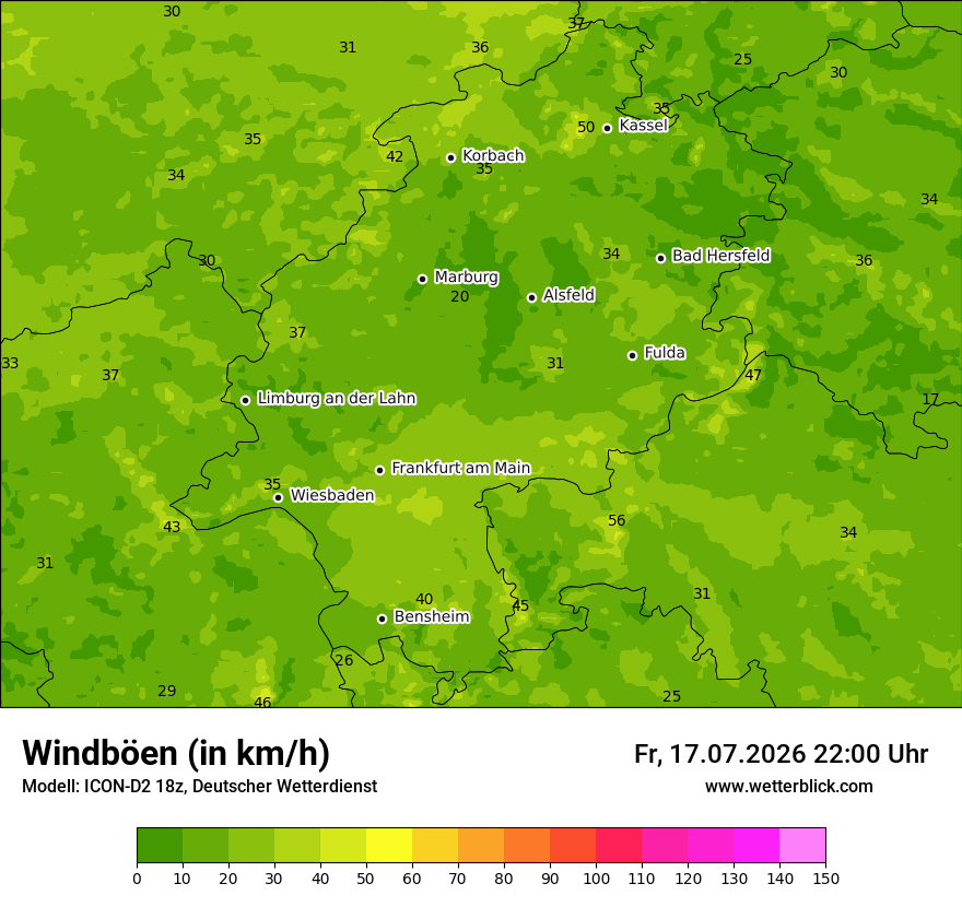 Maximale Windböen
