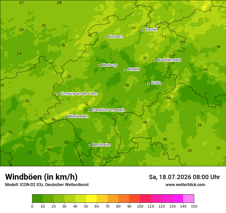 Maximale Windböen