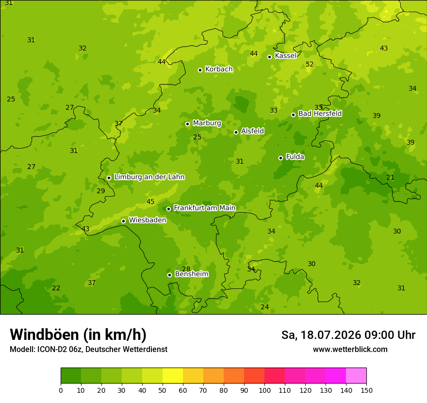 Maximale Windböen