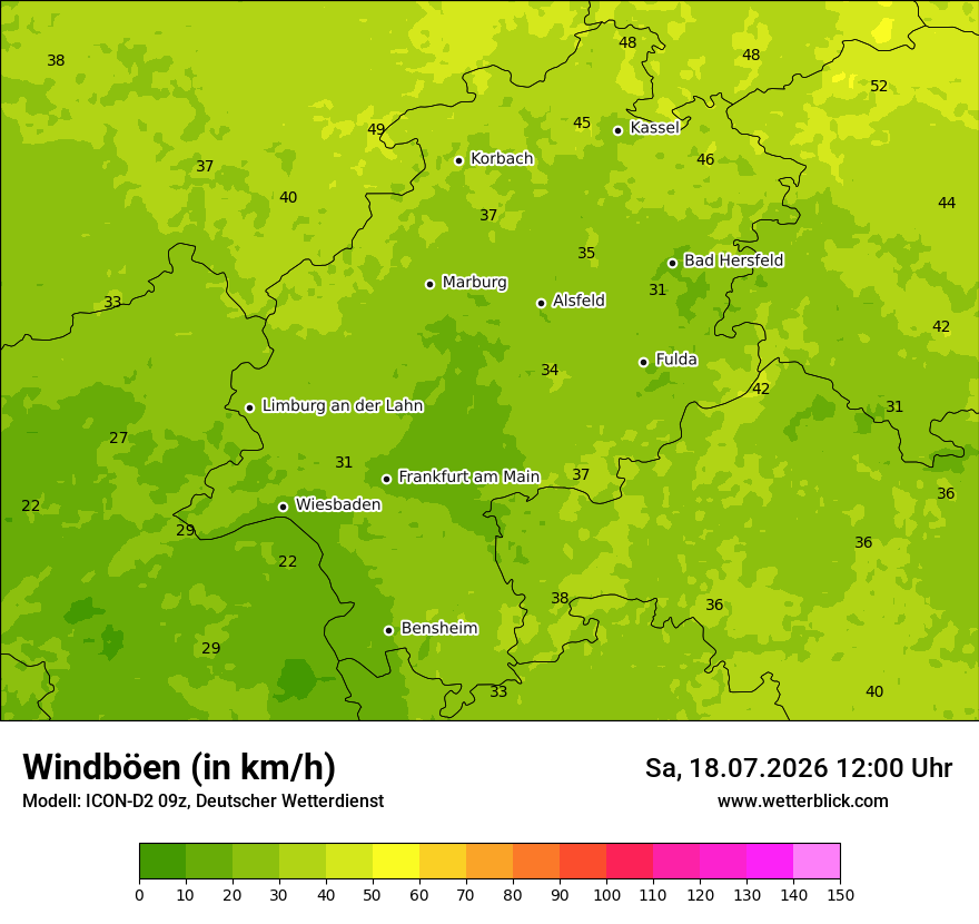 Maximale Windböen