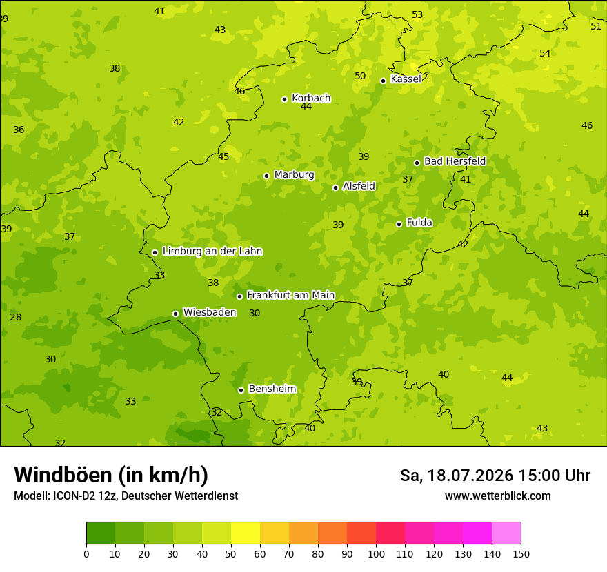 Maximale Windböen