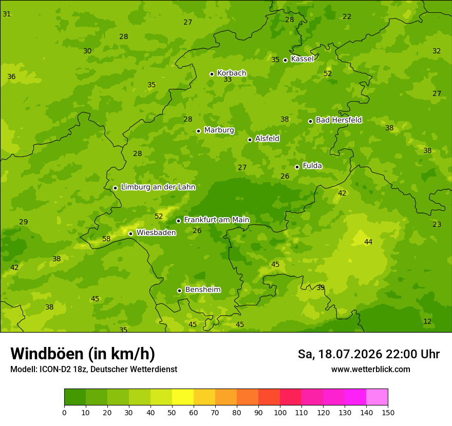 Maximale Windböen