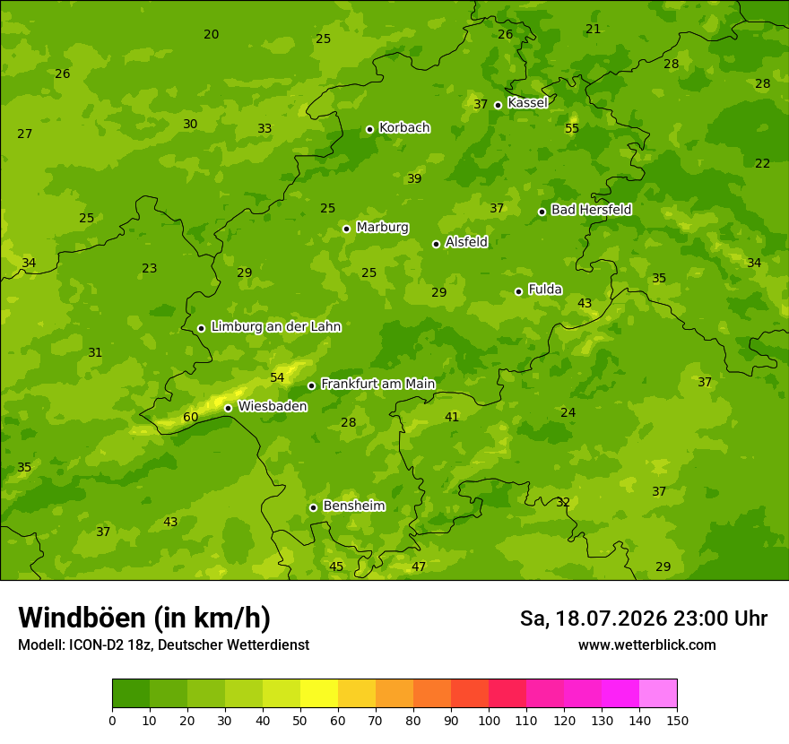Maximale Windböen