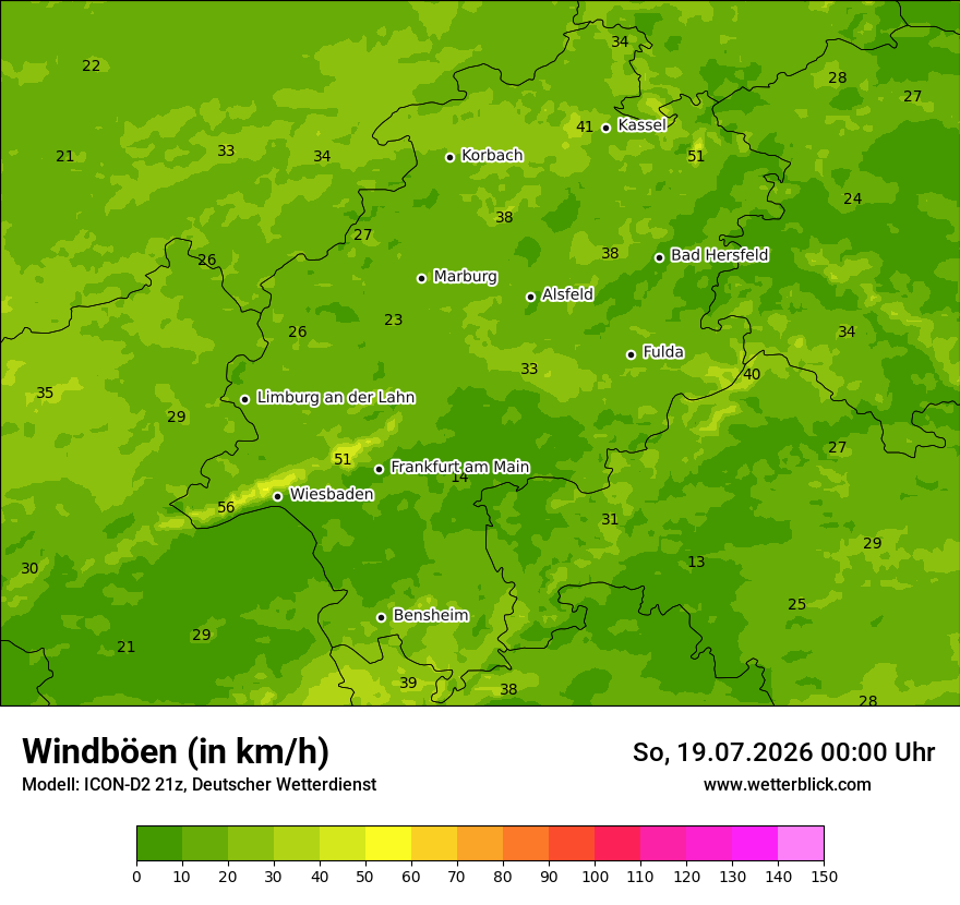 Maximale Windböen