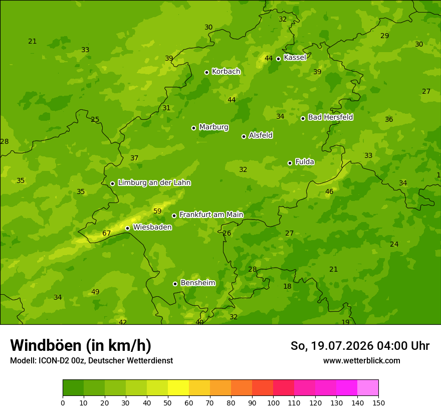 Maximale Windböen