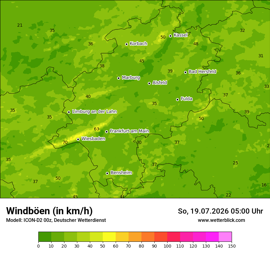 Maximale Windböen