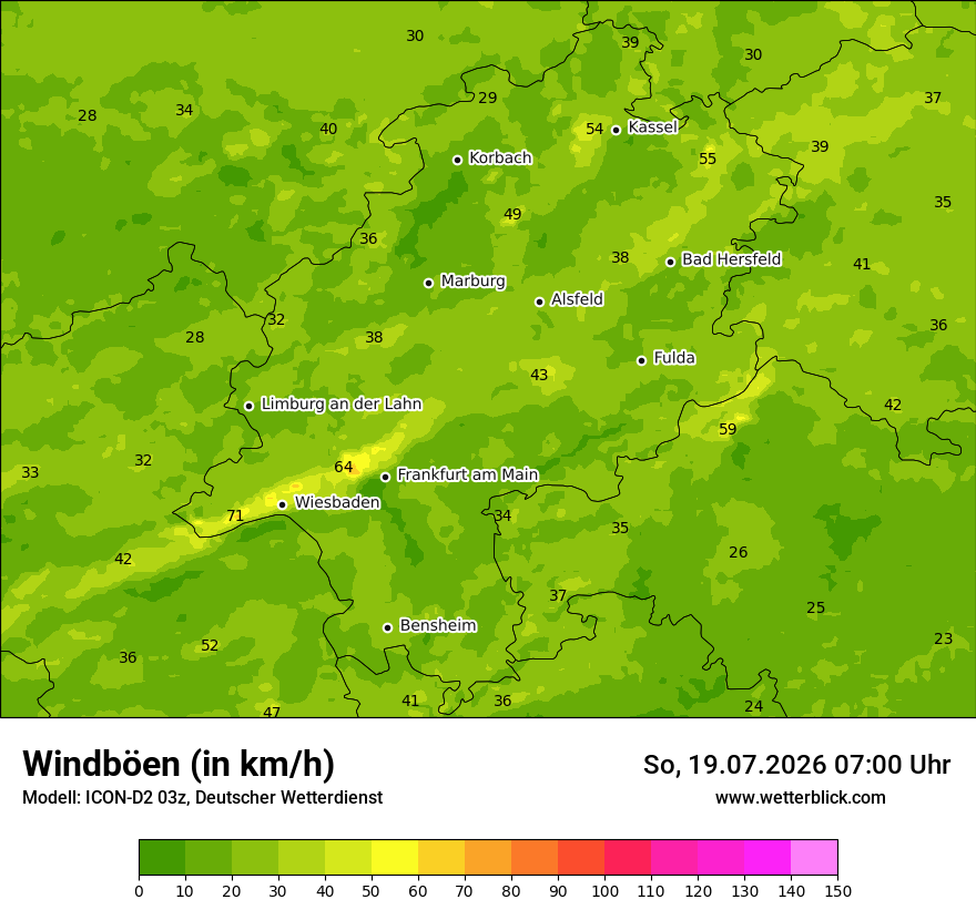 Maximale Windböen