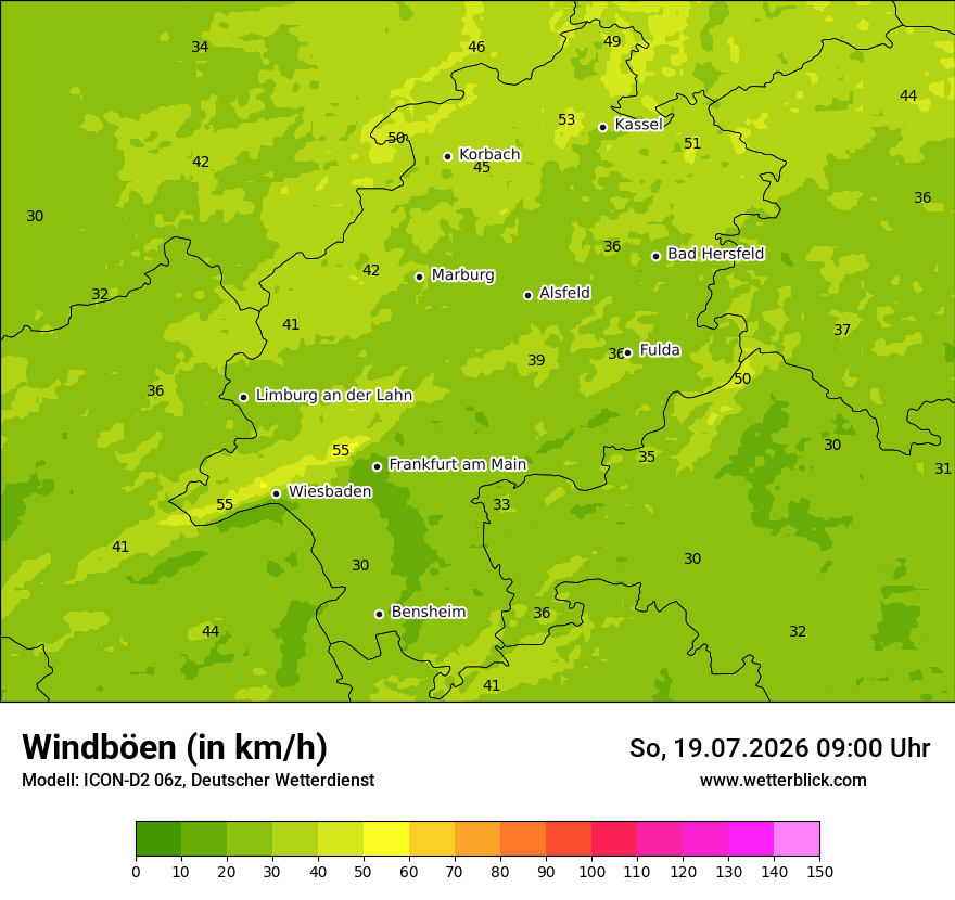 Maximale Windböen