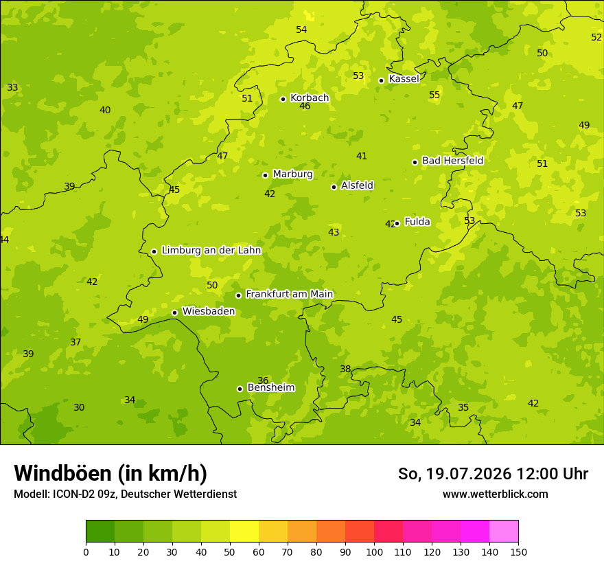 Maximale Windböen