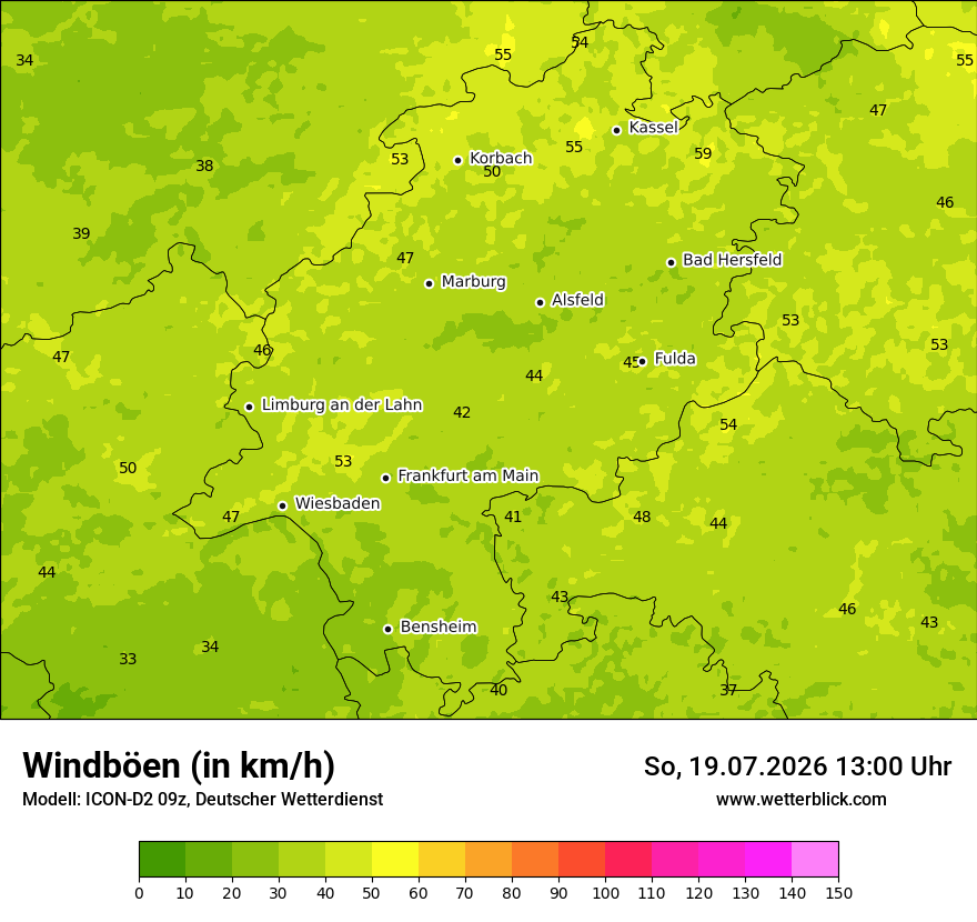 Maximale Windböen