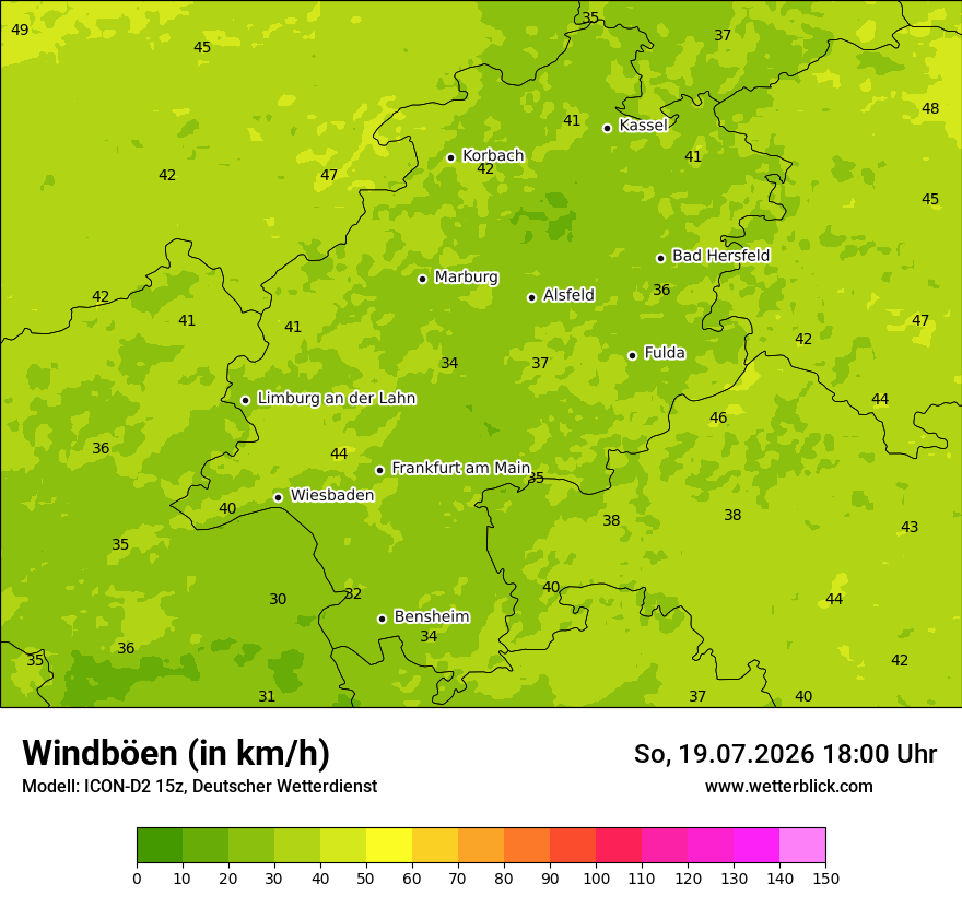Maximale Windböen