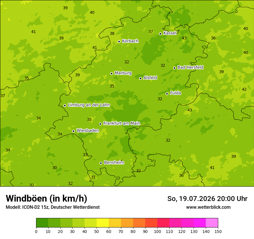 Maximale Windböen