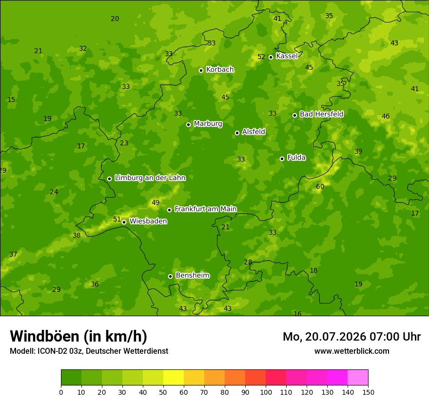 Maximale Windböen