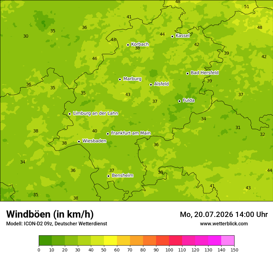 Maximale Windböen