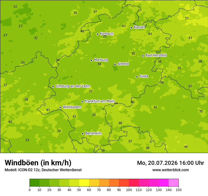 Maximale Windböen