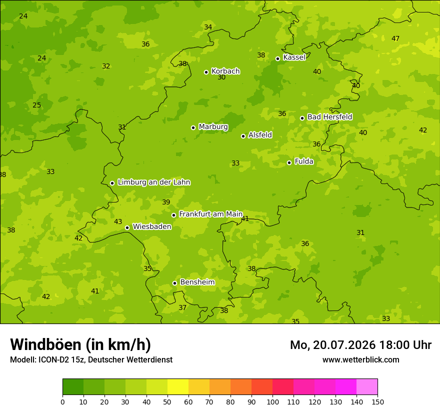 Maximale Windböen