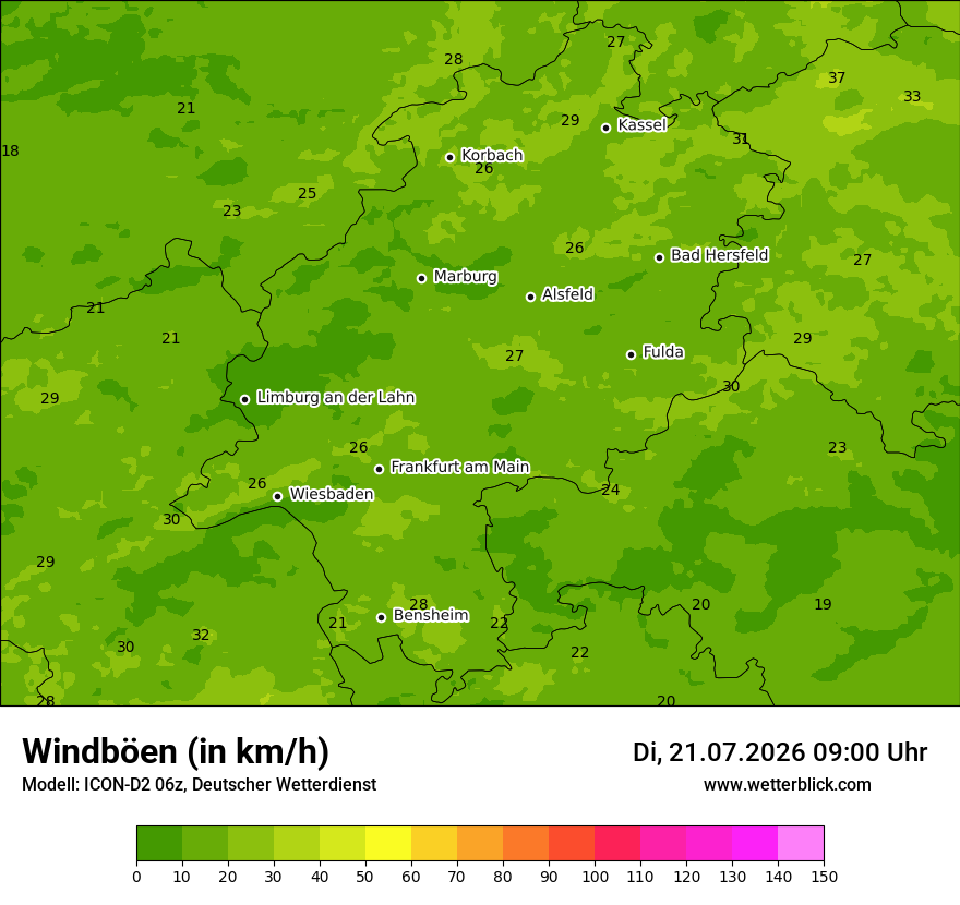 Maximale Windböen