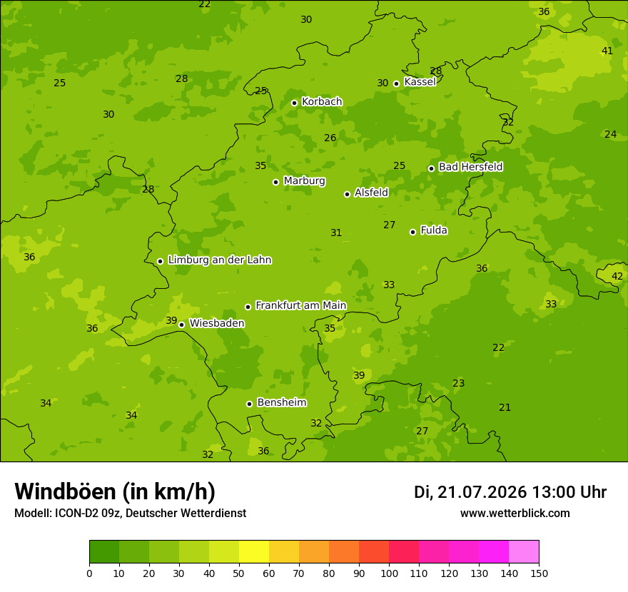 Maximale Windböen