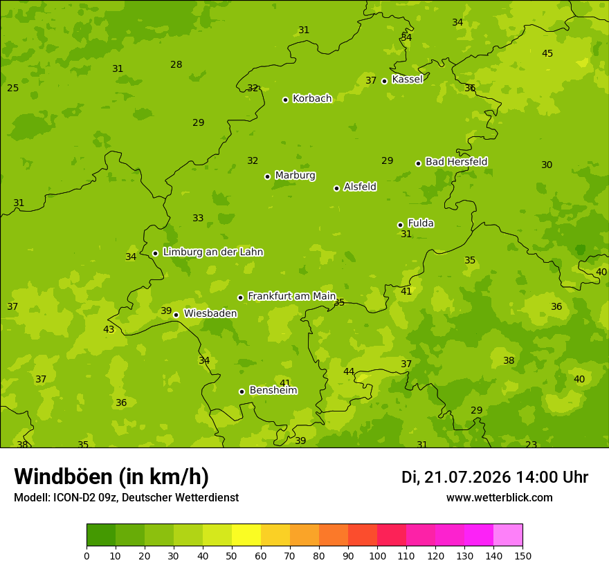 Maximale Windböen
