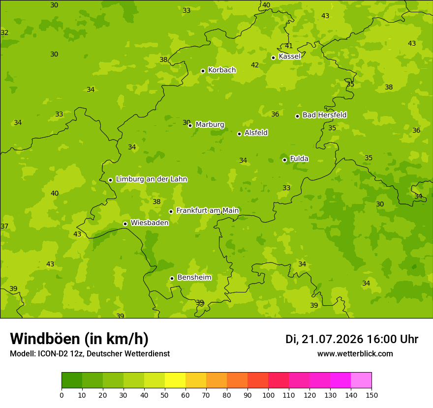 Maximale Windböen