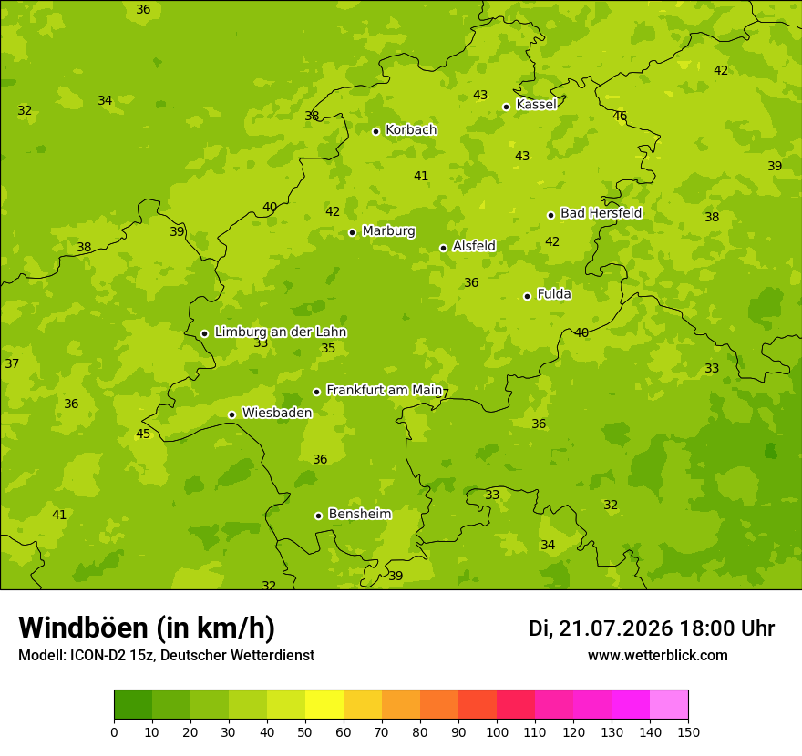 Maximale Windböen