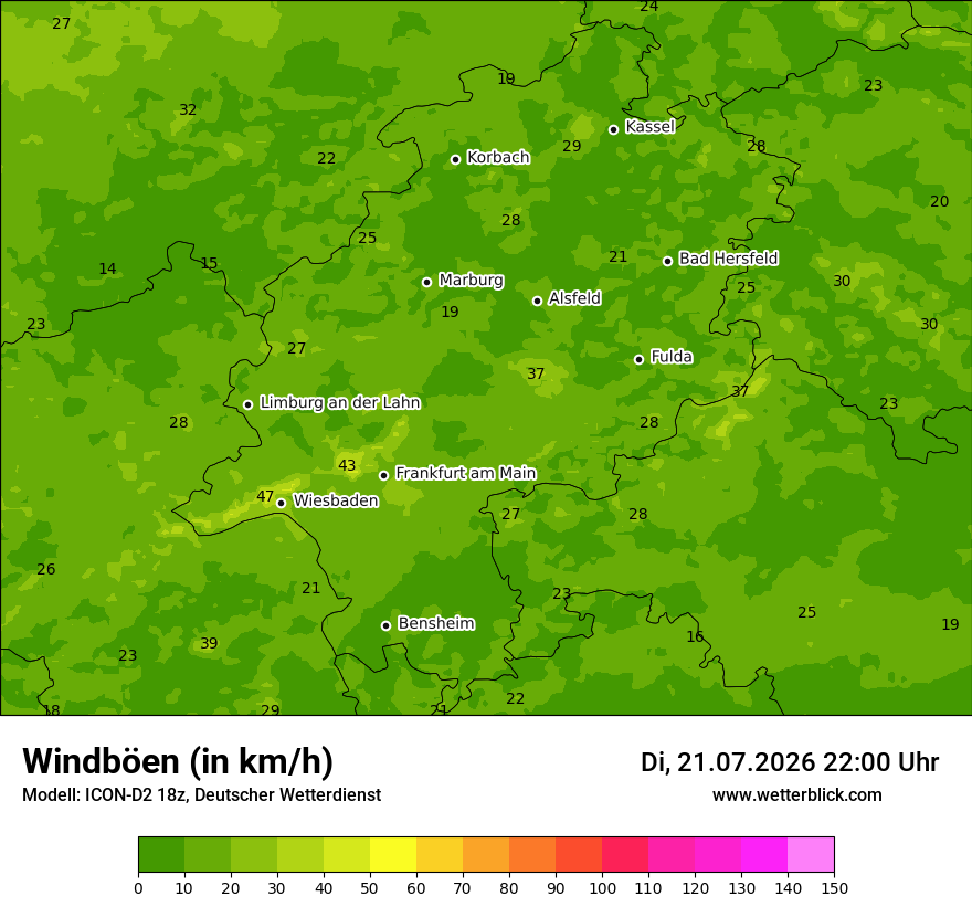 Maximale Windböen