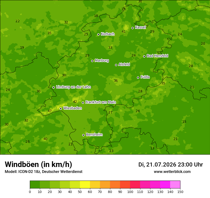 Maximale Windböen