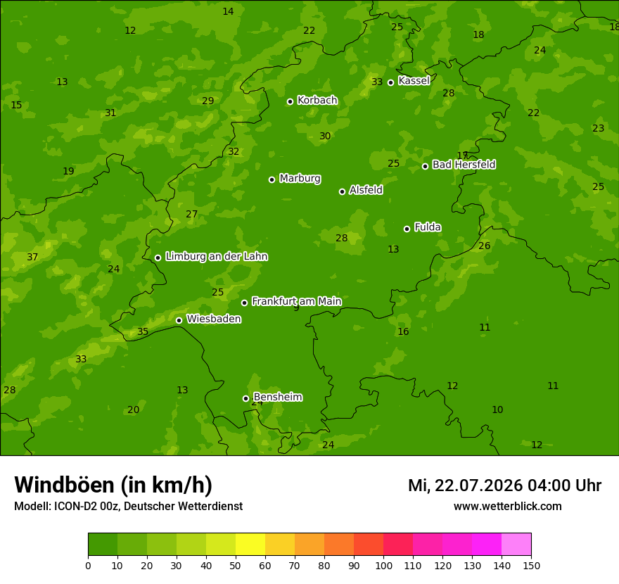 Maximale Windböen