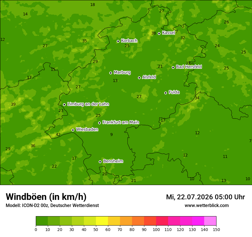 Maximale Windböen