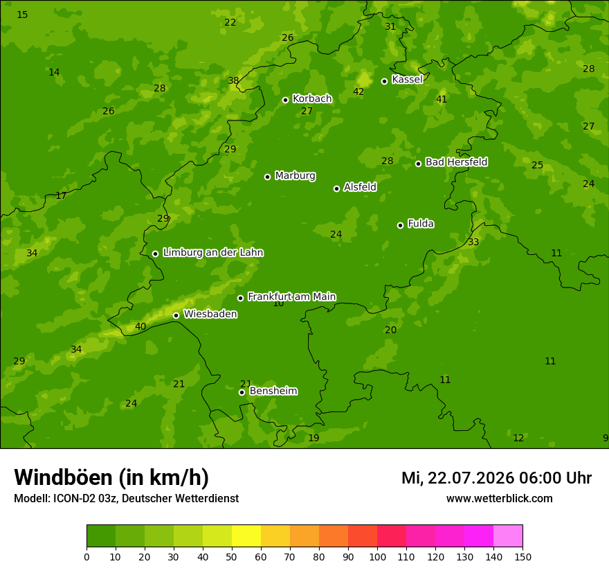 Maximale Windböen