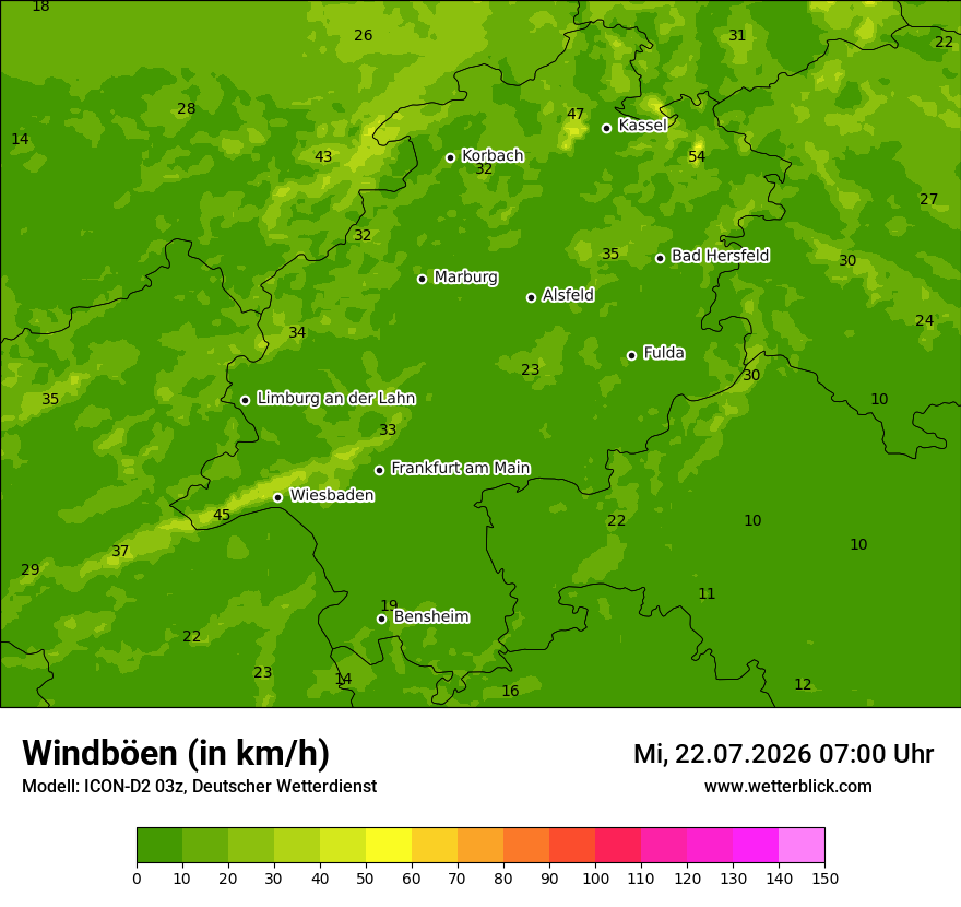 Maximale Windböen