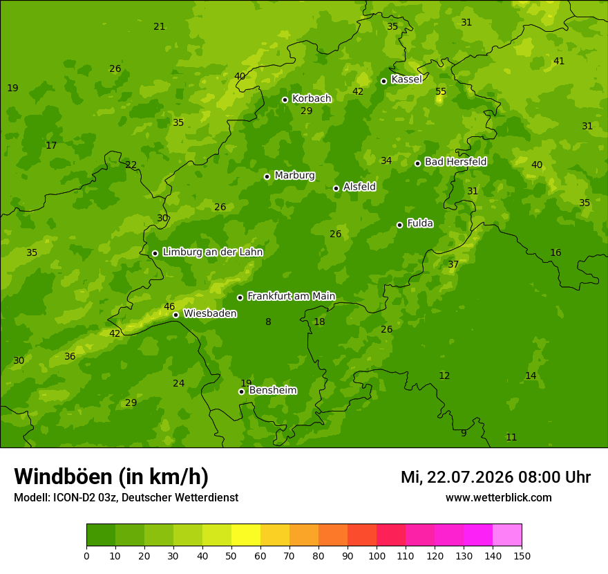 Maximale Windböen