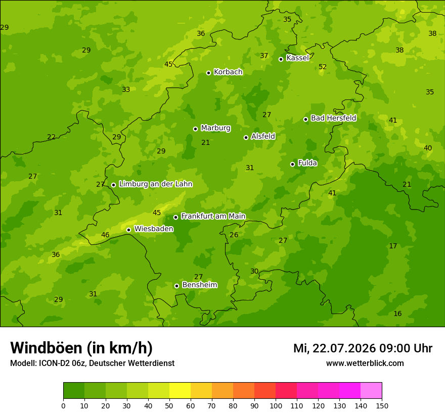 Maximale Windböen