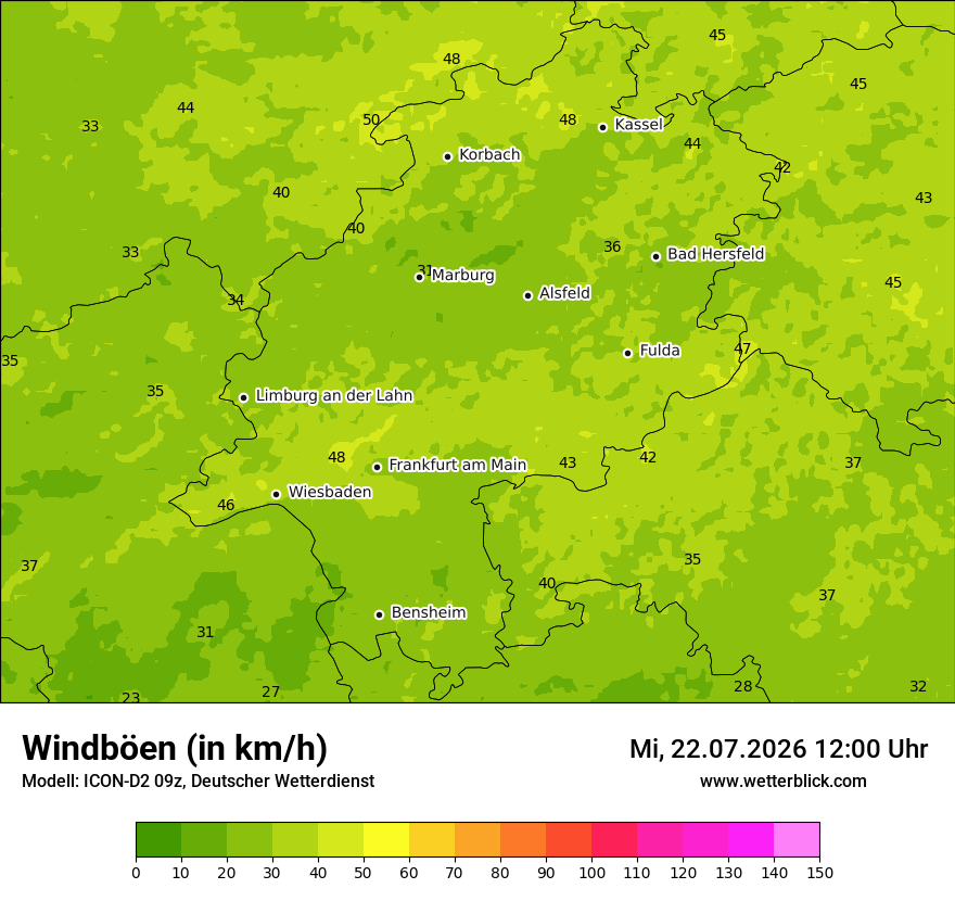 Maximale Windböen