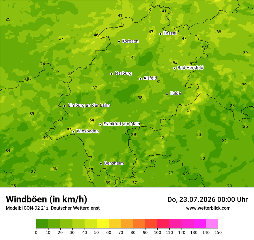 Maximale Windböen