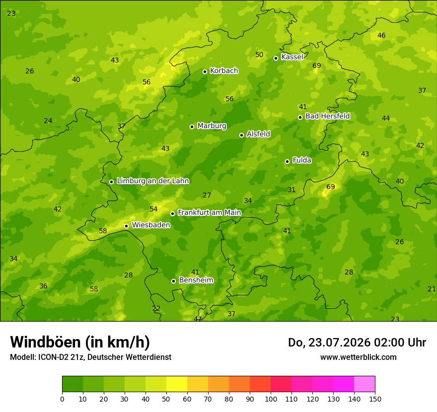 Maximale Windböen