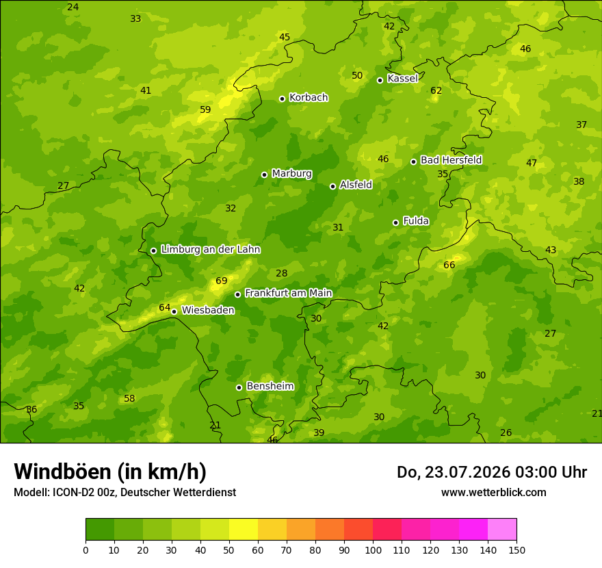 Maximale Windböen