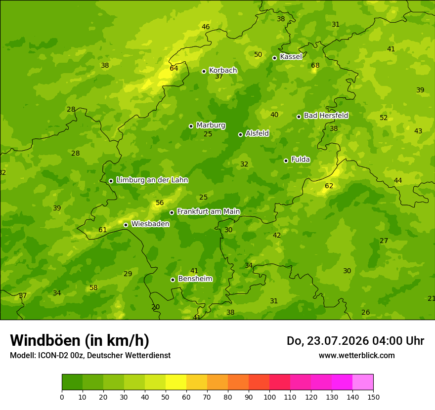 Maximale Windböen